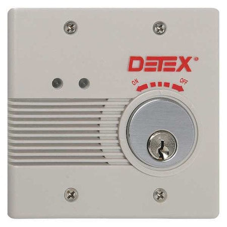 Exit Door Alarm, Gray, Plastic, 100 dB