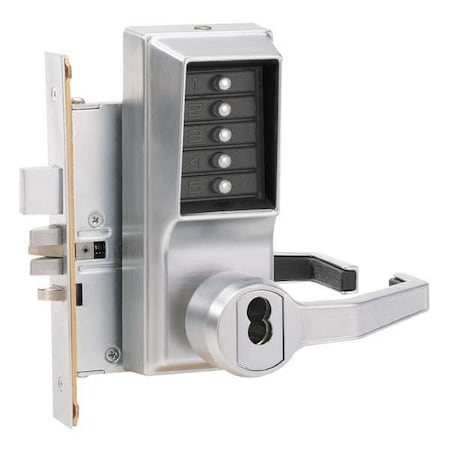 Push Button Lockset, 8000, Right, Lever