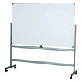 Dry Erase Board, Steel, 75 in, 74 1/4 in, Aluminum Frame, White, Gloss