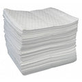 Sorbent Pad, 19 gal, 15 in x 19 in, Oil, White, 100 PK