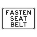 Buckle Up Traffic Sign, 12 in H, 18 in W, Aluminum, Horizontal Rectangle, English, T1-1207-DG_18x12