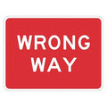 Wrong Way Traffic Sign, 18 in H, 24 in W, Aluminum, Horizontal Rectangle, English, T1-6172-EG_24x18