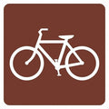 Bicycle Traffic Sign, 18 in H, 18 in W, Aluminum, Square, No Text, T1-1236-DG_18x18