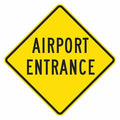 Airport Entrance Traffic Sign, 24 in H, 24 in W, Aluminum, Diamond, T1-1863-EG_24x24