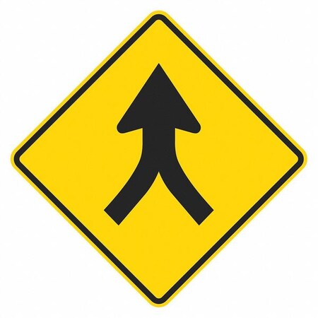 Merge Traffic Sign, 24 in H, 24 in W, Aluminum, Diamond, No Text, T1-5472-EG_24x24