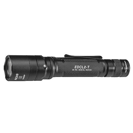 Black Tactical Handheld Flashlight, CR123A, 1200/5lm