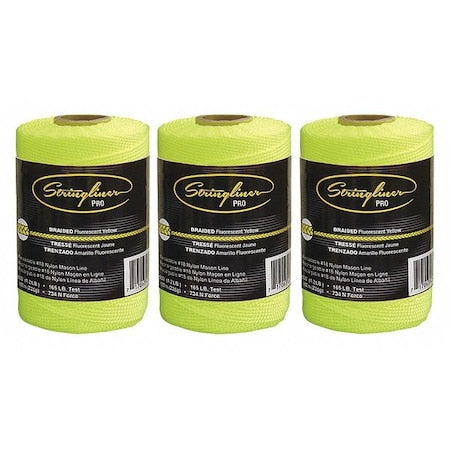 Mason's Line, FluorYellow, Nylon, 500', PK3