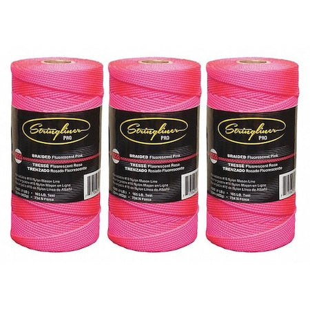 Mason's Line, FluorPink, Nylon, 1,000', PK3