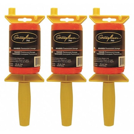 Mason'sLineReel, FluorOrange, 500', PK3