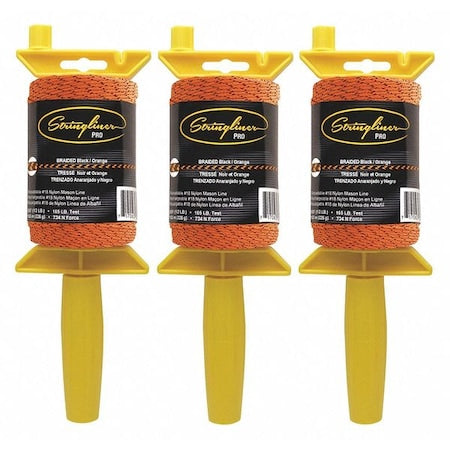 Mason's Line Reel, Black/Orange, 500', PK3
