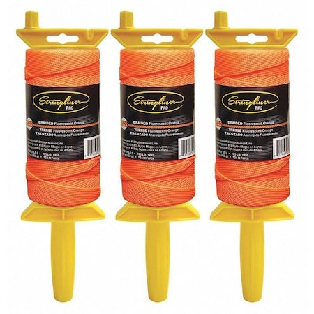 Mason's Line Reel, FluorOrange, 1,000', PK3