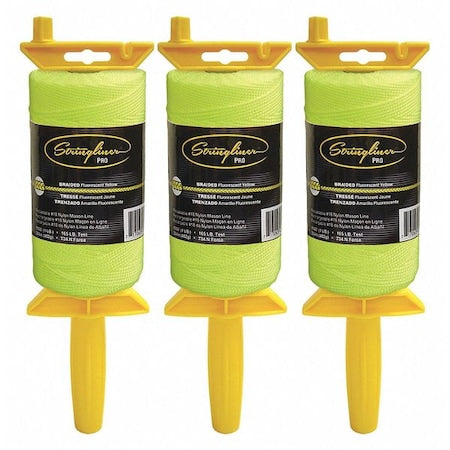 Mason's Line Reel, FluorYellow, 1,000', PK3