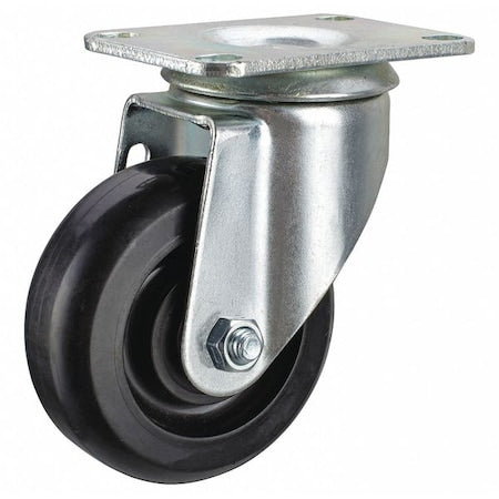 Swivel NSF-Listed Plate Cstr, Polyolefin, 3 in, 270 lb