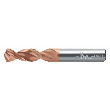 Screw Machine Drill Bit, #43 Size, 130 Degrees Point Angle, High Speed Steel, AlCrN Finish