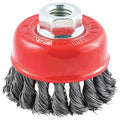 Cup Brush, Wire 0.014" dia., Carbon Steel