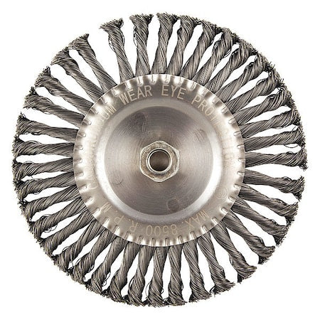 Wire Wheel Brush, 0.020" dia. Wire