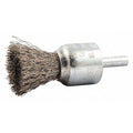 End Brush, Shank 1/4", Wire 0.008" dia., Bristle Trim Length: 1 in