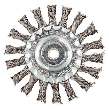 Wire Wheel Brush, 0.020" dia. Wire