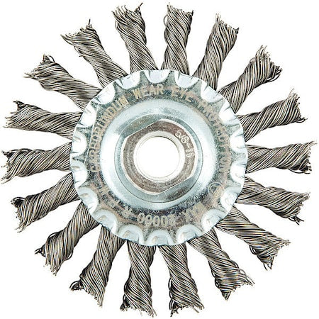 Wire Wheel Brush, 0.020" dia. Wire