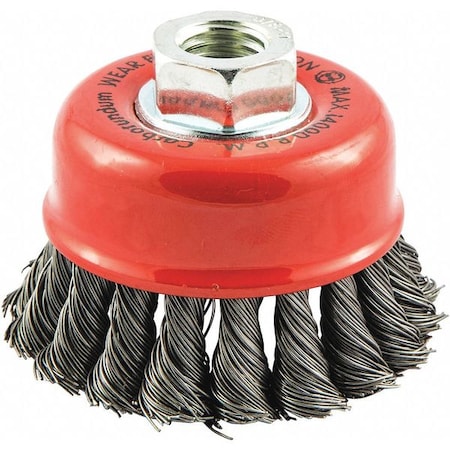 Cup Brush, Wire 0.020" dia., Carbon Steel