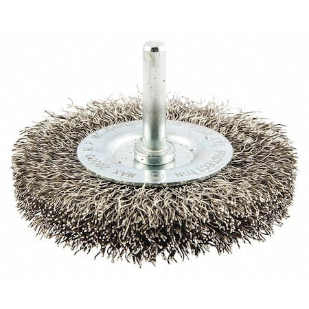 Wire Wheel Brush, 0.014" dia. Wire