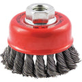 Cup Brush, Wire 0.020" dia., Carbon Steel