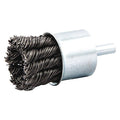 End Brush, Shank 1/4", Wire 0.020" dia., Wire Dia.: 0.02 in
