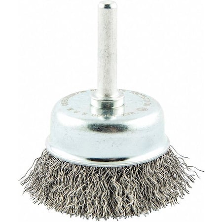 Cup Brush, Wire 0.012" dia., Carbon Steel