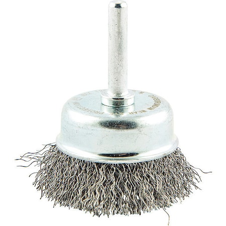 Cup Brush, Wire 0.012" dia., Carbon Steel