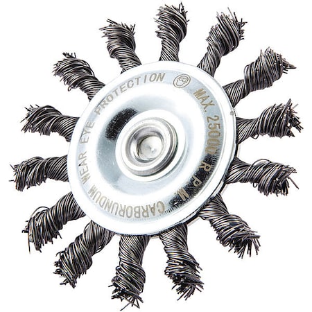 Wire Wheel Brush, 0.014" dia. Wire