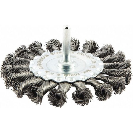 Wire Wheel Brush, 0.014" dia. Wire