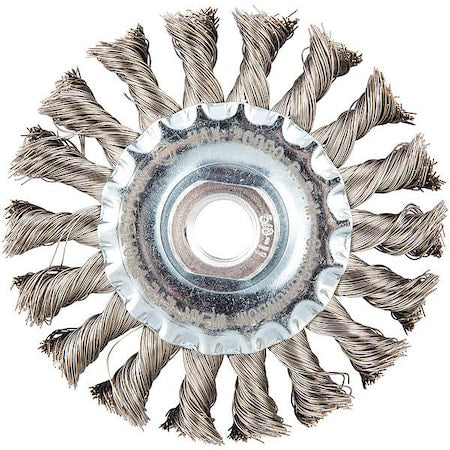 Wire Wheel Brush, 0.014" dia. Wire