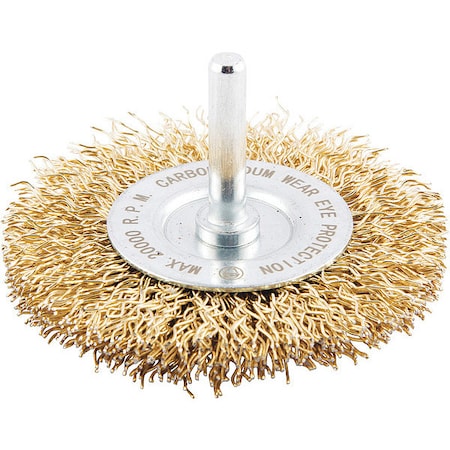 Wire Wheel Brush, 0.020" dia. Wire