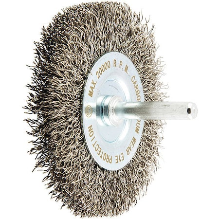Wire Wheel Brush, 0.0118" dia. Wire