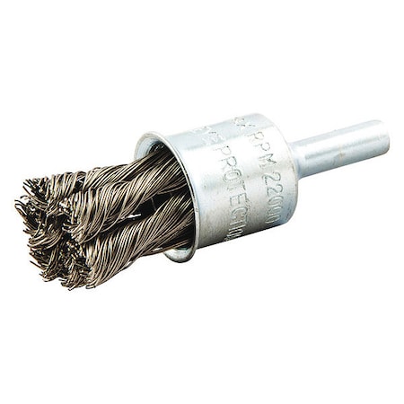 End Brush, Shank 1/4", Wire 0.014" dia.