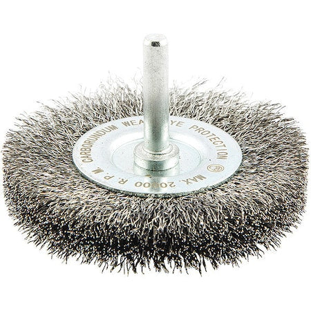 Wire Wheel Brush, 0.008" dia. Wire