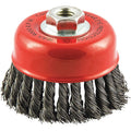 Cup Brush, Wire 0.014" dia., Carbon Steel