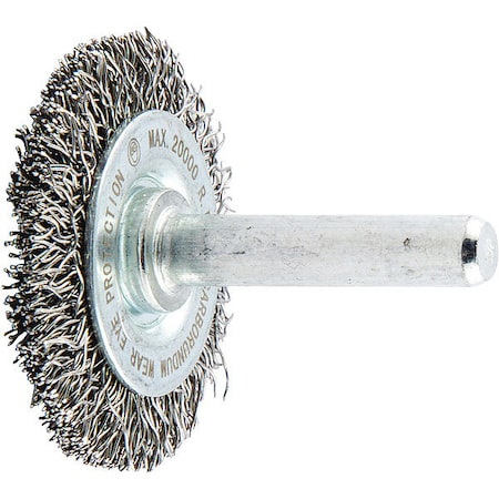 Wire Wheel Brush, 0.0118" dia. Wire