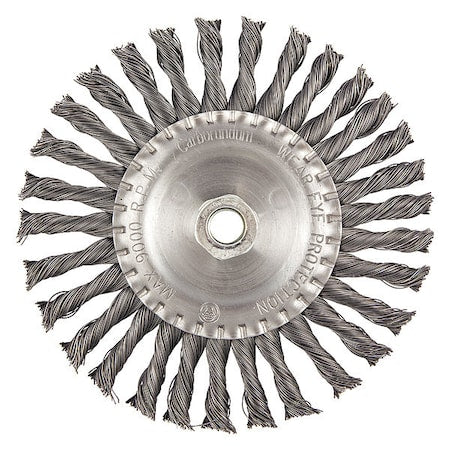 Wire Wheel Brush, 0.020" dia. Wire
