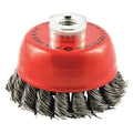 Cup Brush, Wire 0.020" dia., Carbon Steel