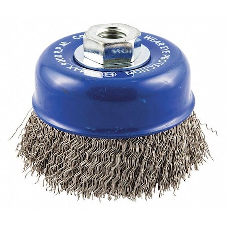 Cup Brush, Wire 0.020" dia., SS