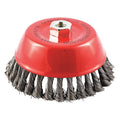 Cup Brush, Wire 0.014" dia., Carbon Steel