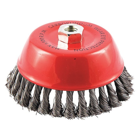 Cup Brush, Wire 0.014" dia., Carbon Steel
