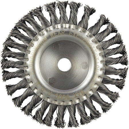 Wire Wheel Brush, 0.020" dia. Wire