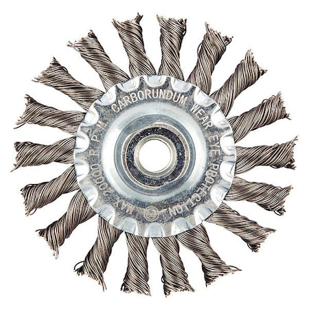 Wire Wheel Brush, 0.020" dia. Wire