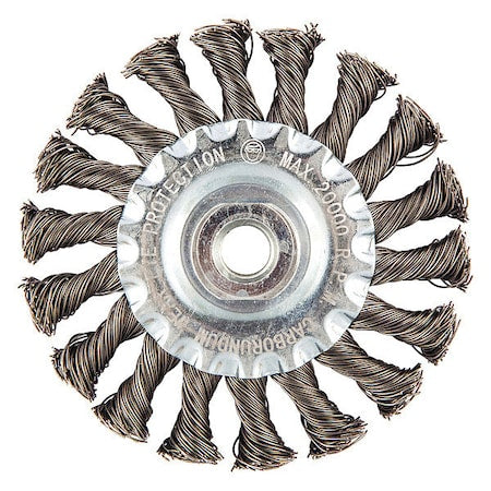 Wire Wheel Brush, 0.020" dia. Wire