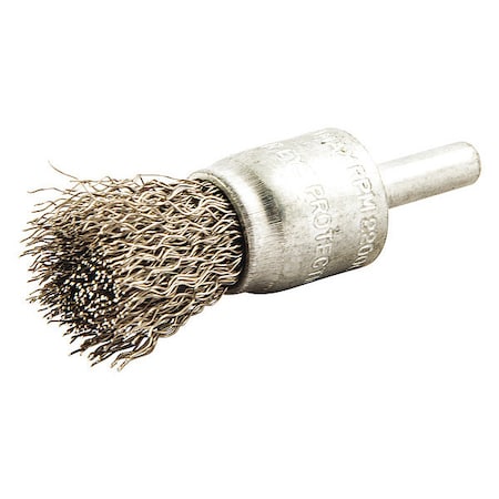 End Brush, Shank 1/4", Wire 0.012" dia.