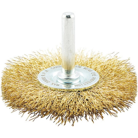 Wire Wheel Brush, 0.008" dia. Wire