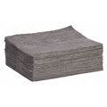 Sorbent Pad, 14 gal, 15 in x 19 in, Universal, Gray, Polypropylene