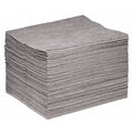 Sorbent Pad, 22 gal, 15 in x 18 in, Universal, Gray, 100 PK